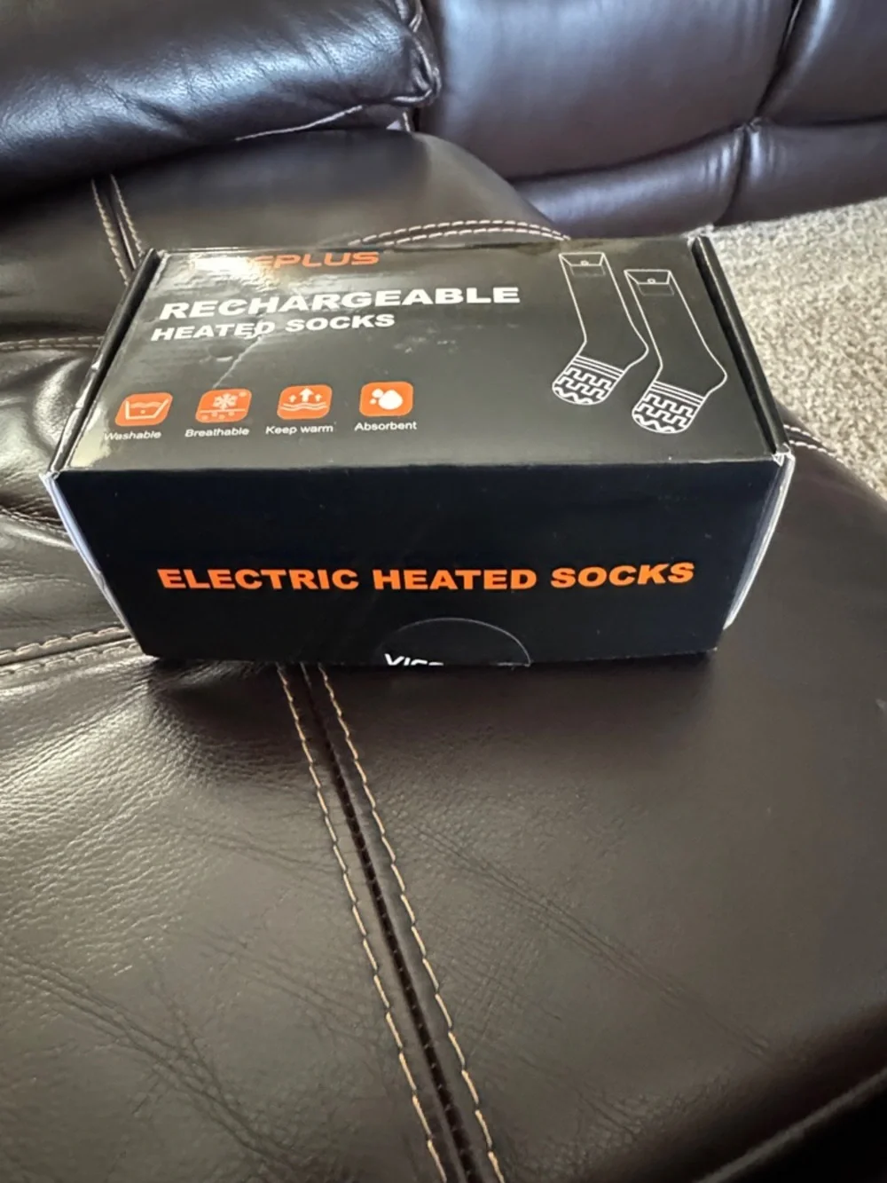 Rechargeable Heated Socks – Black - Picture 3 of 3
